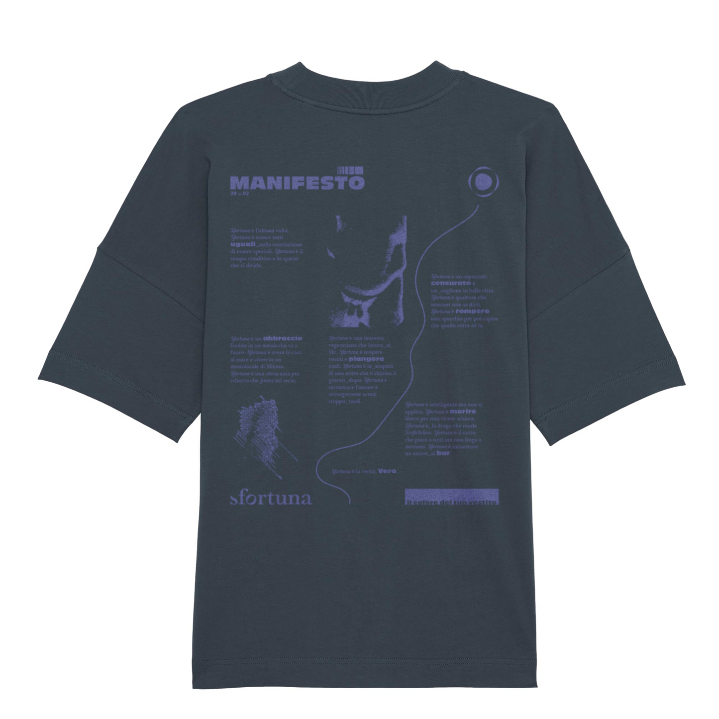 t-shirt Manifesto sfortuna Black back